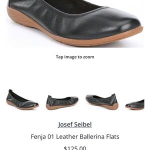 Josef Seibel Fenja 01 Leather Ballerina Flats Size 38